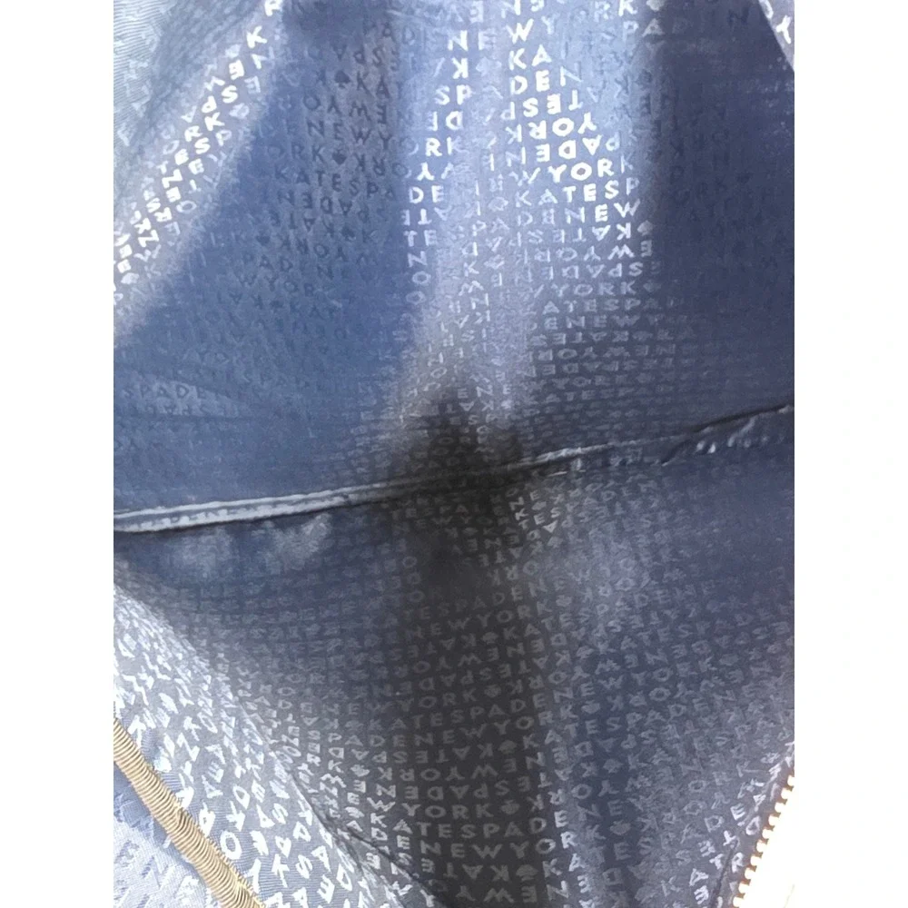 Kate Spade Kennedy Park Calista Laptop Bag‎ Navy Blue Nylon Leather Trim Lined